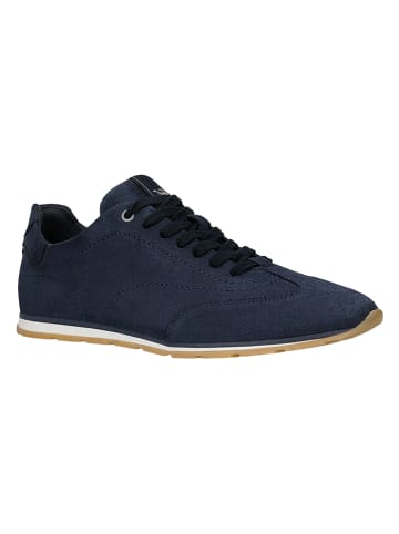 Skórzane sneakersy w kolorze granatowym