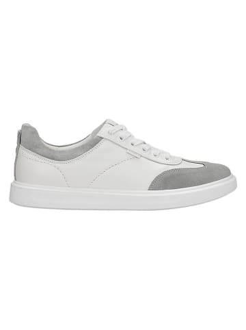 Skórzane sneakersy w kolorze biało-szarym