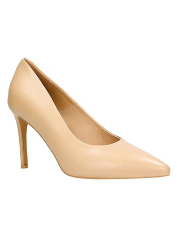 Leder-Pumps in Biege