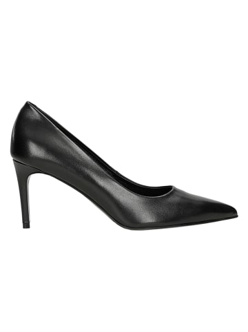 Leder-Pumps in Schwarz