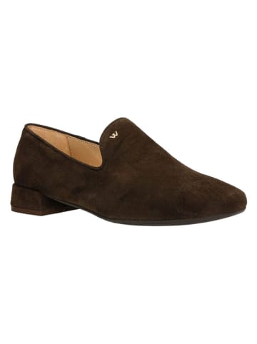 Leder-Slipper in Braun
