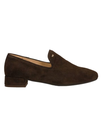 Leder-Slipper in Braun