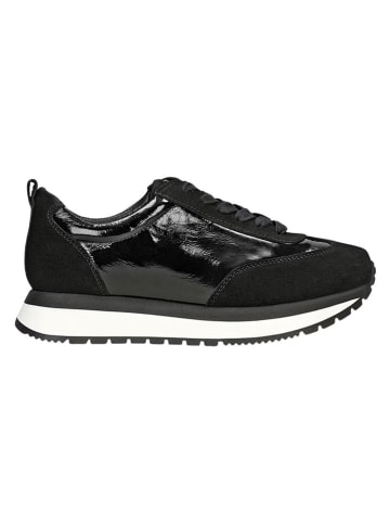 Skórzane sneakersy w kolorze czarnym