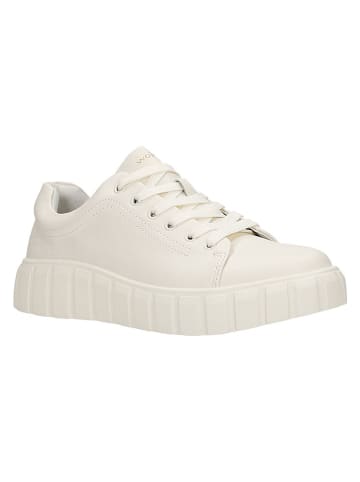 Leder-Sneakers in Beige
