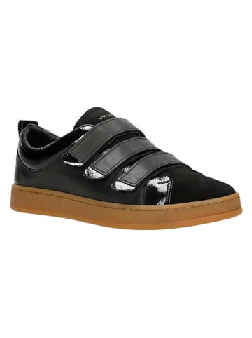 Skórzane sneakersy w kolorze czarnym