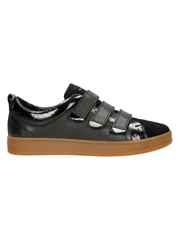 Skórzane sneakersy w kolorze czarnym