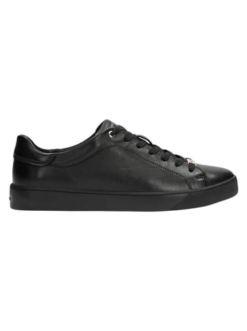 Leder-Sneakers in Schwarz