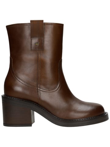 Leder-Stiefeletten in Braun
