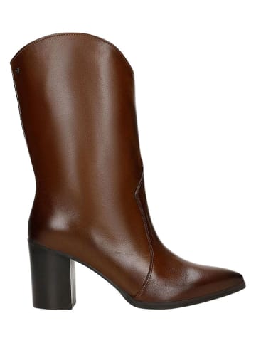 Leder-Stiefeletten in Braun