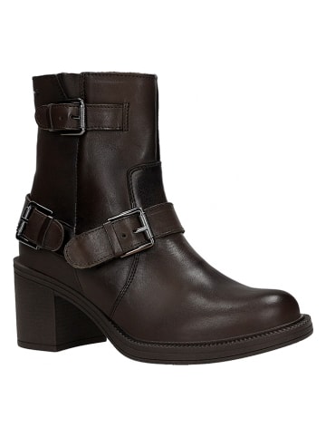 Leder-Stiefeletten in Braun