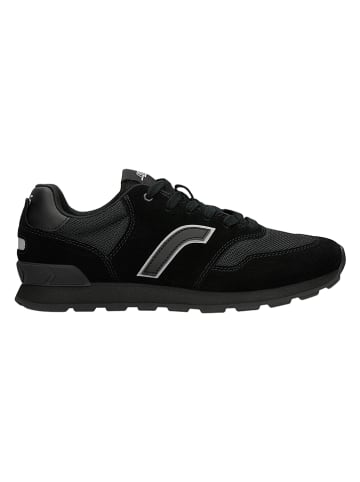Leder-Sneakers in Schwarz