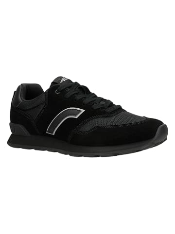 Leder-Sneakers in Schwarz