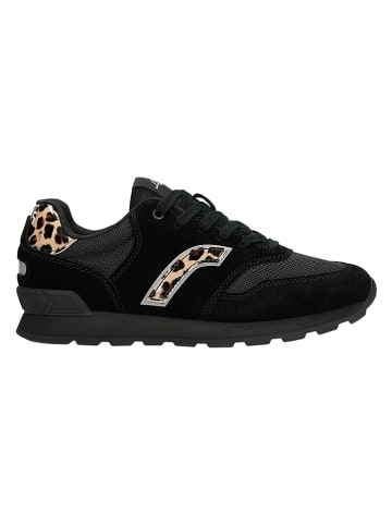 Skórzane sneakersy w kolorze czarno-jasnobrązowym