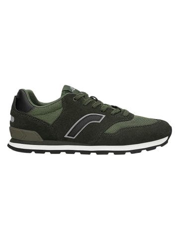 Skórzane sneakersy w kolorze khaki