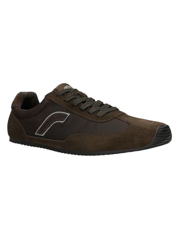 Skórzane sneakersy w kolorze ciemnobrązowym