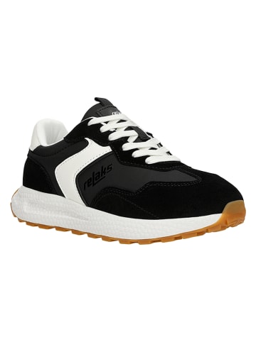 Skórzane sneakersy w kolorze biało-czarnym