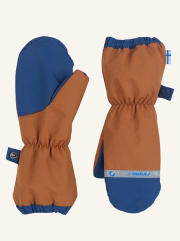 Funktionsfäustlinge "Pakkanen" in Blau/ Hellbraun