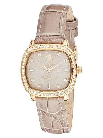 Kwartshorloge beige/goudkleurig