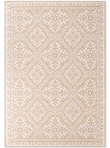 Outdoor-Wendeteppich "Rosel" in Beige/ Weiß