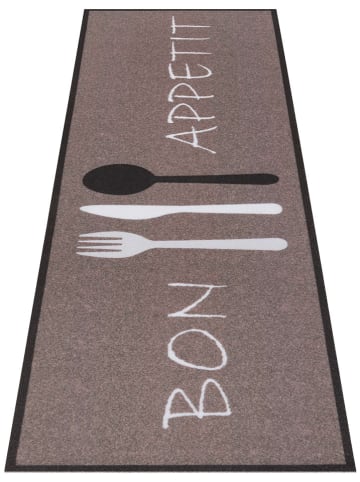 Chodnik kuchenny "Bon Appetit Cutlery" w kolorze jasnobrązowym