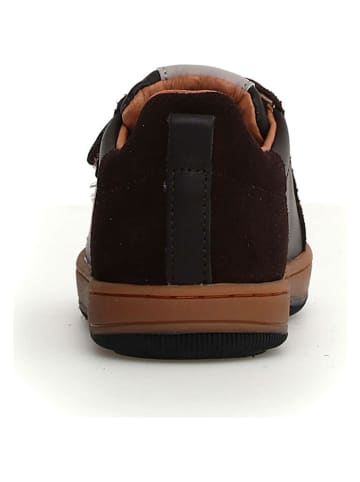 Leder-Sneakers "Caleb" in Schwarz
