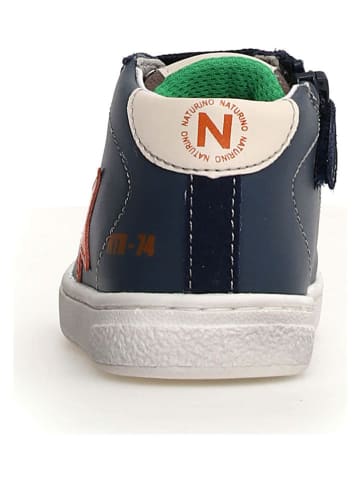 Skórzane sneakersy "Pinn" w kolorze granatowo-szarym