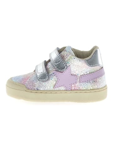 Leren sneakers "Singery" meerkleurig/zilverkleurig