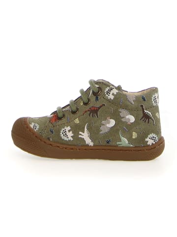Leren loopleerschoenen kaki