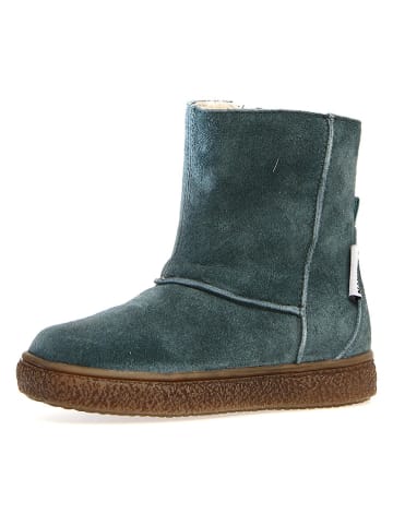 Leder-Winterboots "Yokir" in Petrol