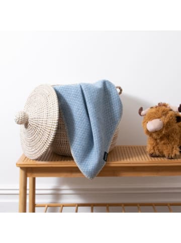 Woll-Babydecke in Hellblau - (L)90 x (B)70 cm