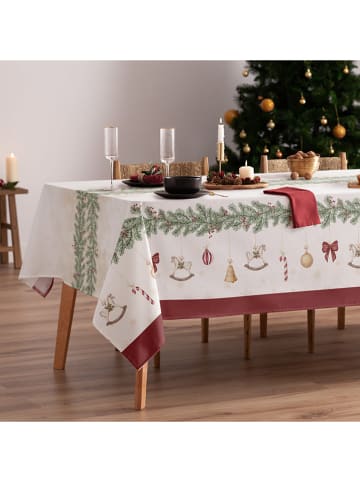 Tischdecke "Christmas Gabriel" in Weiß/ Rot