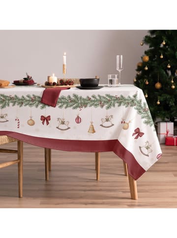 Tischdecke "Christmas Gabriel" in Weiß/ Rot