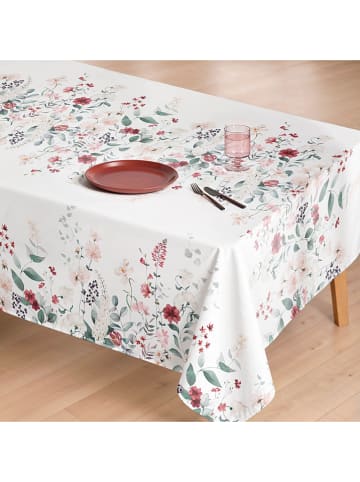 Obrus "Floral Isabella" w kolorze biało-różowo-zielonym