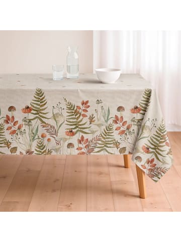 Tischdecke "Natural Vitta" in Creme/ Grün/ Orange