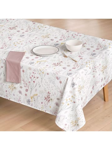 Tischdecke "Mara" in Weiß/ Rosa
