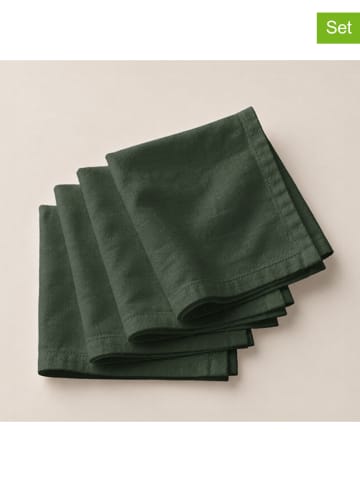 4er-Set: Servietten "Trim" in Grün - (L)42 x (B)42 cm