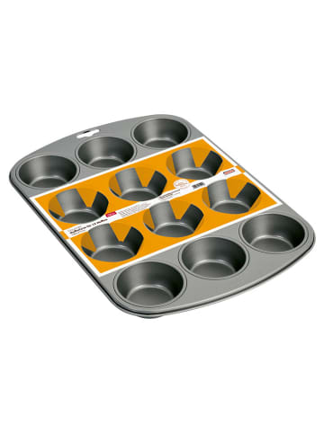 Forma "Gourmet 231" w kolorze szarym do muffinek - 38 x 3,2 x 26,7 cm