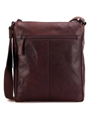 SPIKES & SPARROW Leren schoudertas bordeaux - (B)22 x (H)26,5 x (D)5,5 cm