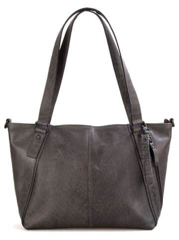 SPIKES & SPARROW Skórzany shopper bag "Isabel" w kolorze antracytowym - 30 x 26 x 12 cm