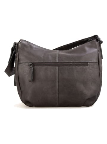 SPIKES & SPARROW Leren schoudertas antraciet - (B)29 x (H)24 x (D)10,5 cm