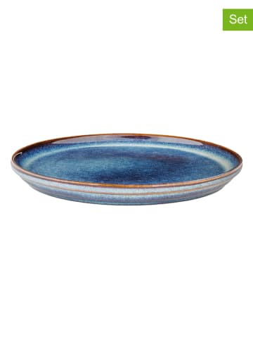 Cosy&Trendy Talerzyki deserowe (2 szt.) "Jade" w kolorze niebieskim - Ø 22,5 cm