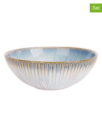 Miski (2 szt.) "Listra Ocean" w kolorze błękitno-beżowym - Ø 16 cm