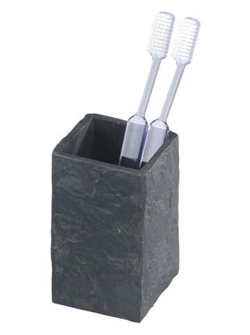 Zahnputzbecher ''Slate'' in Anthrazit - (B)6,4 x (H)10,5 x (T)6,4 cm
