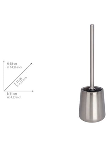 Zestaw WC "Solid" w kolorze srebrnym - wys. 38 cm