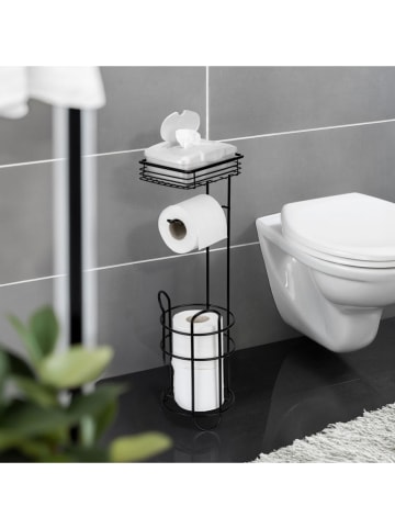 Zestaw WC w kolorze czarnym - 16 x 58 x 18 cm