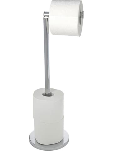 Uchwyt w kolorze srebrnym na papier toaletowy - wys. 56 cm