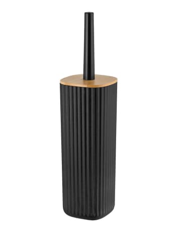 WC-Garnitur "Rotello" in Schwarz/ Hellbraun - (H)36 cm