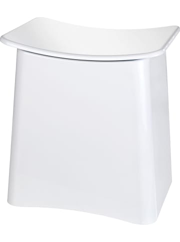 Hocker "Wing" w kolorze białym na pranie - 45 x 48 x 33 cm