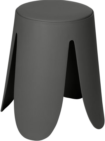 Badhocker in Anthrazit - (H)46 x  Ø 44,5 cm
