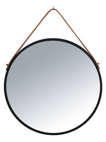 Lustro ścienne "Borrone" w kolorze czarnym - Ø 40 cm